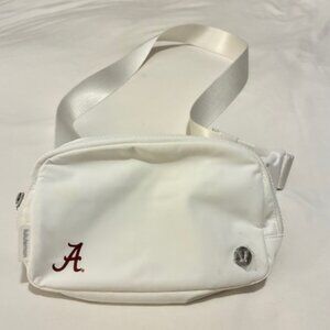 Lululemon Belt Bag White with Alabama Logo - NEW